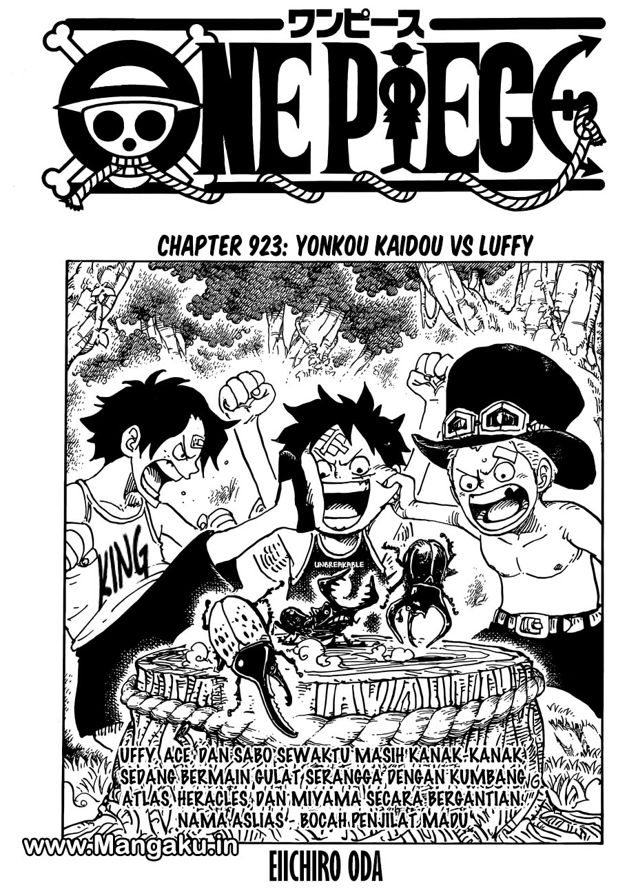 Komik One Piece Chapter 923 Yonkou Kaido Vs Bajak Laut Luffy