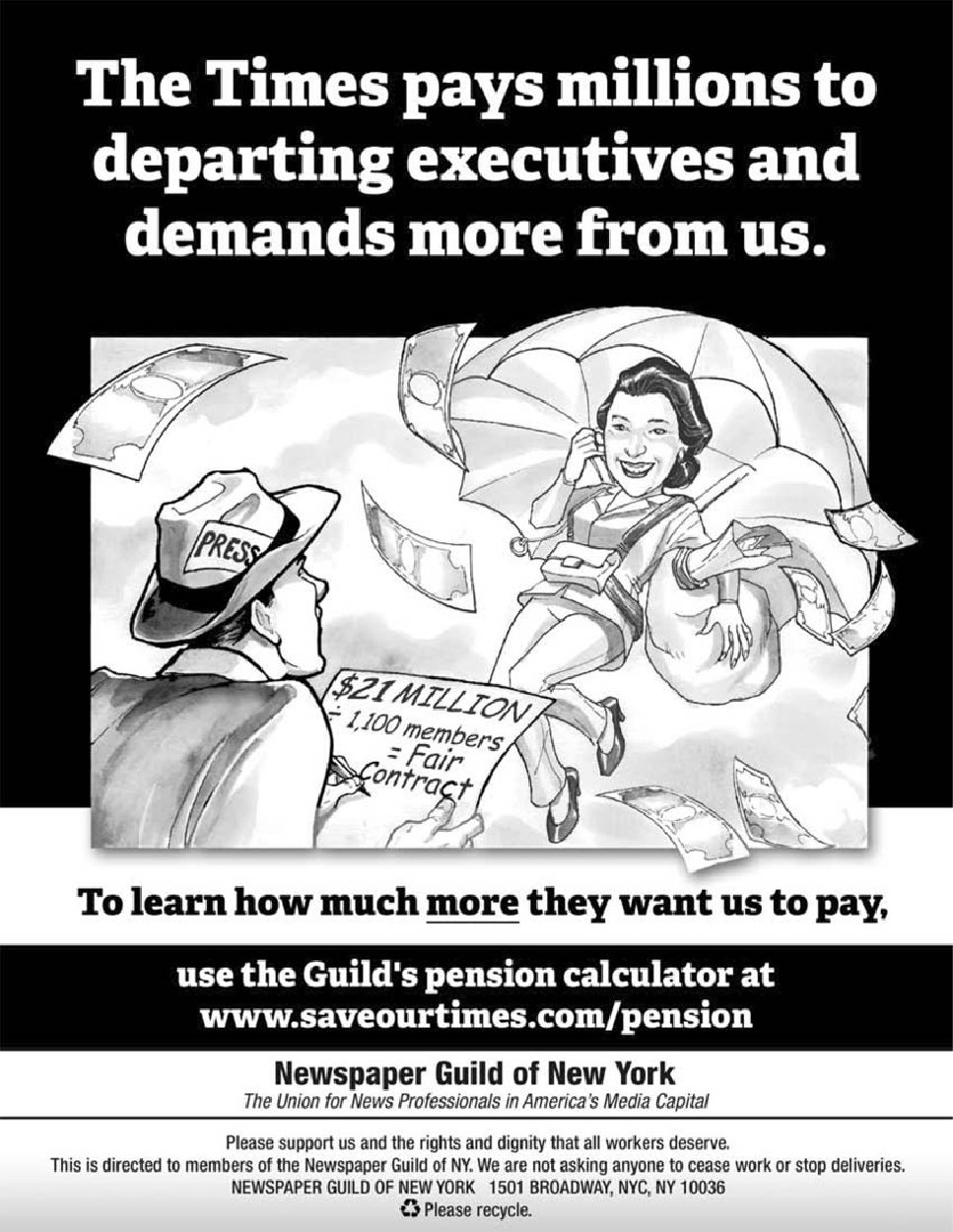 Broadcast Union News: NYT Union Poster Features Janet Robinson and Her Broadcast Union News: NYT Union Poster Features Janet Robinson and Her
