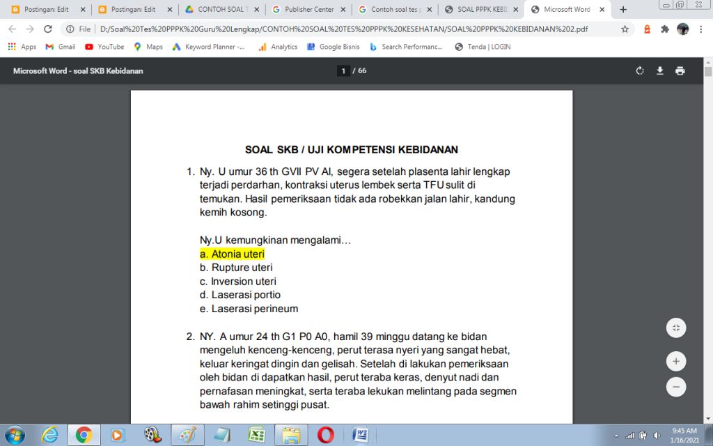 View Contoh Soal Kebidanan Dan Kunci Jawaban Terbaru PDF  OFFICIAL JAY