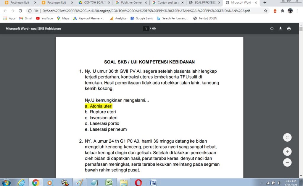 Contoh Soal Tes P3k Bidan Dan Kunci Jawabannya Antapedia Com