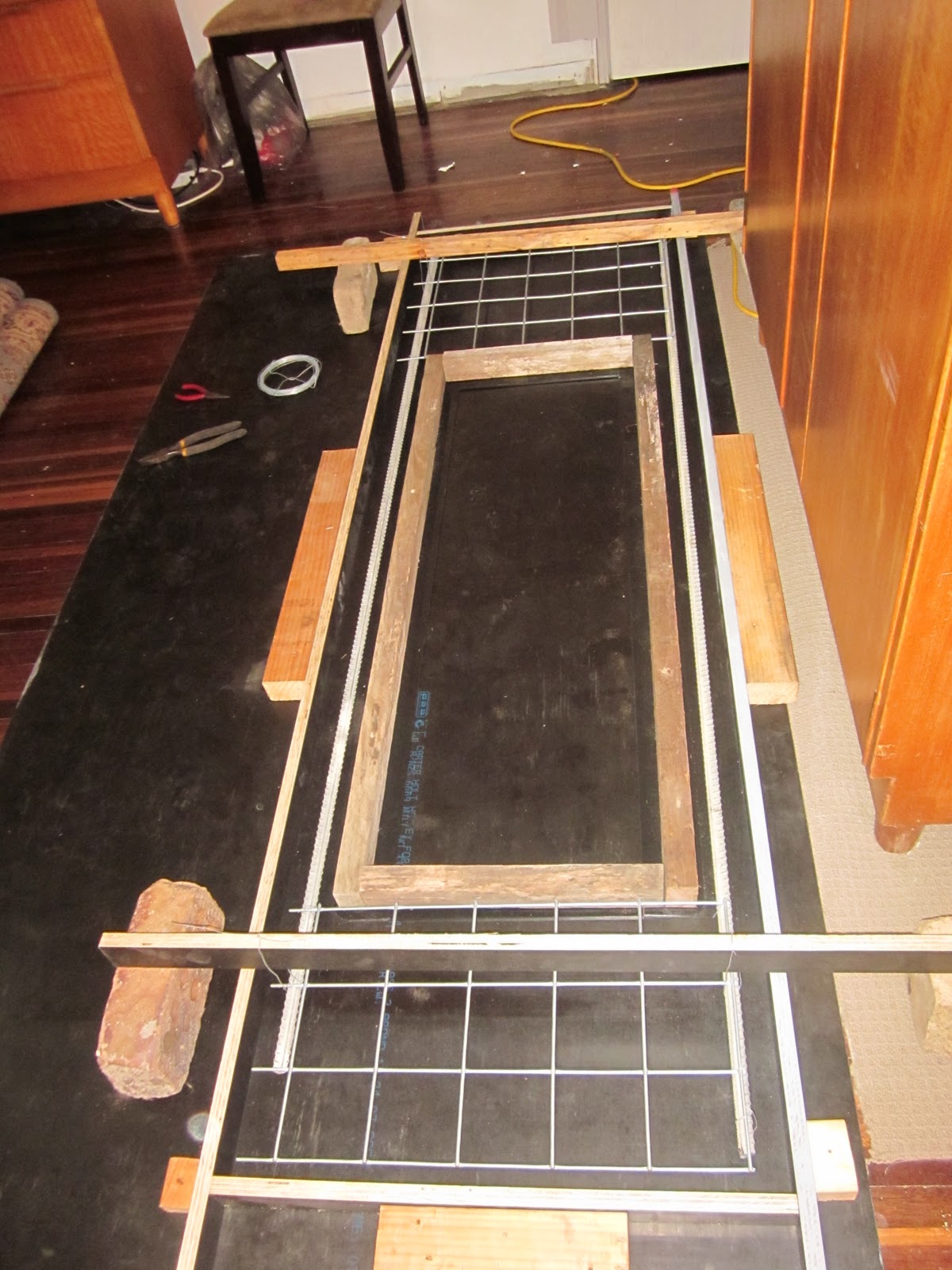 3 kids and a "renovators delight" concrete benchtop method