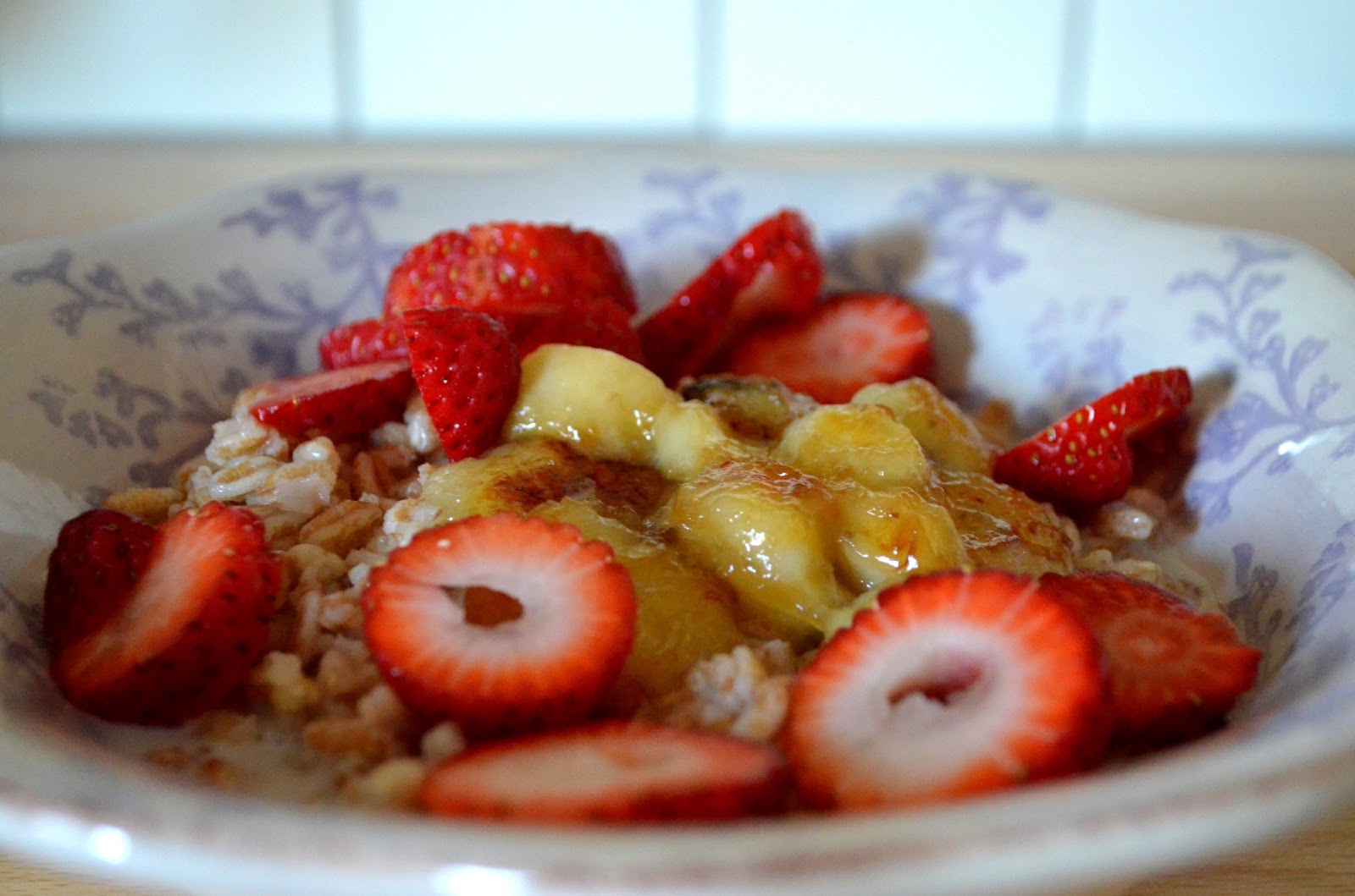 The Cyclist's Wife Breakfast Farro with Caramelized Banana