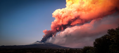 Erupción volcán Etna, ferbreo 2021