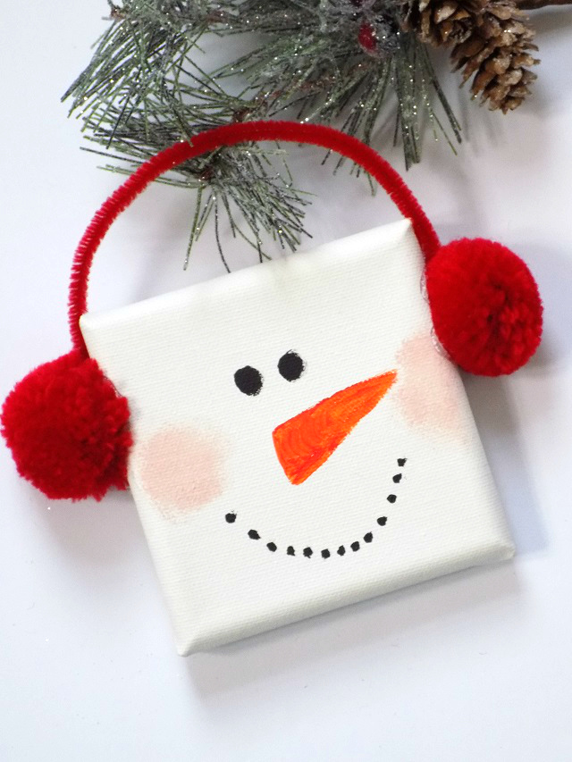 One Savvy Mom ™ NYC Area Mom Blog Mini Canvas Snowman Ornament A