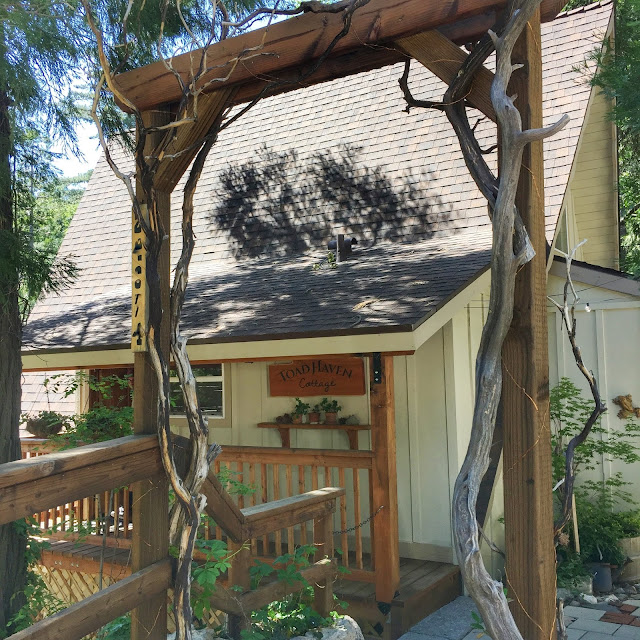 A look at Toad Haven Cottage from the street Crestline California