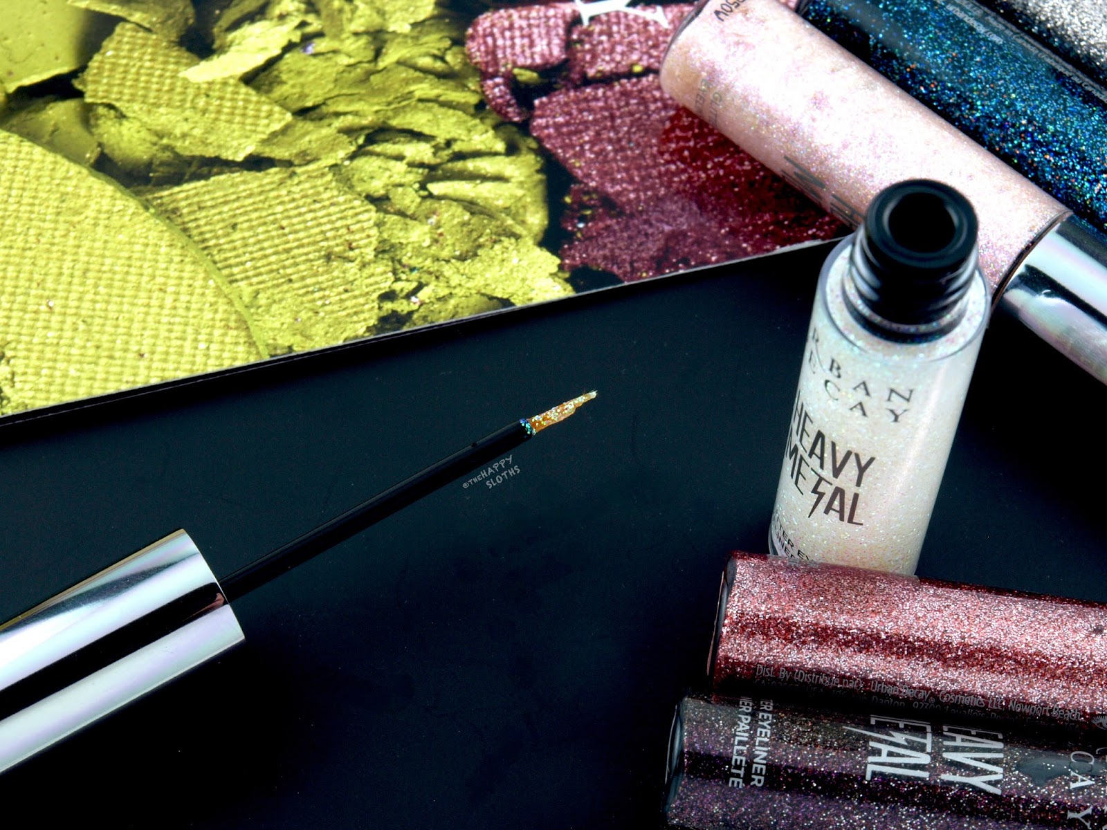 Urban Decay Heavy Metal Glitter Eyeliner Review and Swatches The Happy Sloths Beauty, Makeup