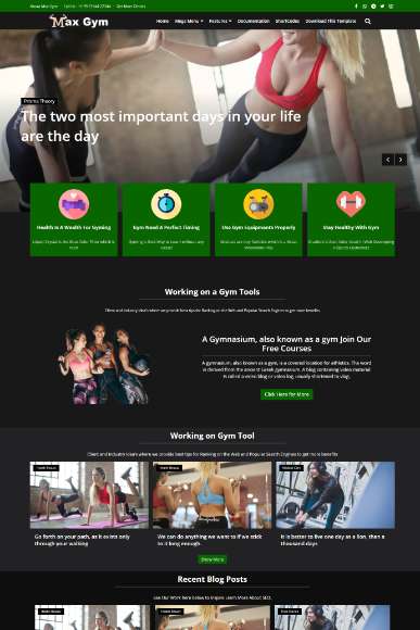 Max Gym Blogger Theme Blogger Template Max Gym