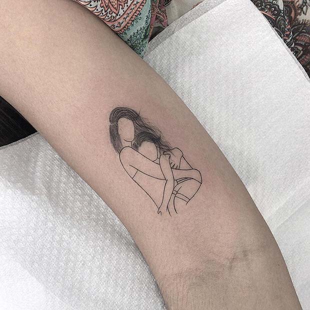 Schoolgirl tattoo mother first time