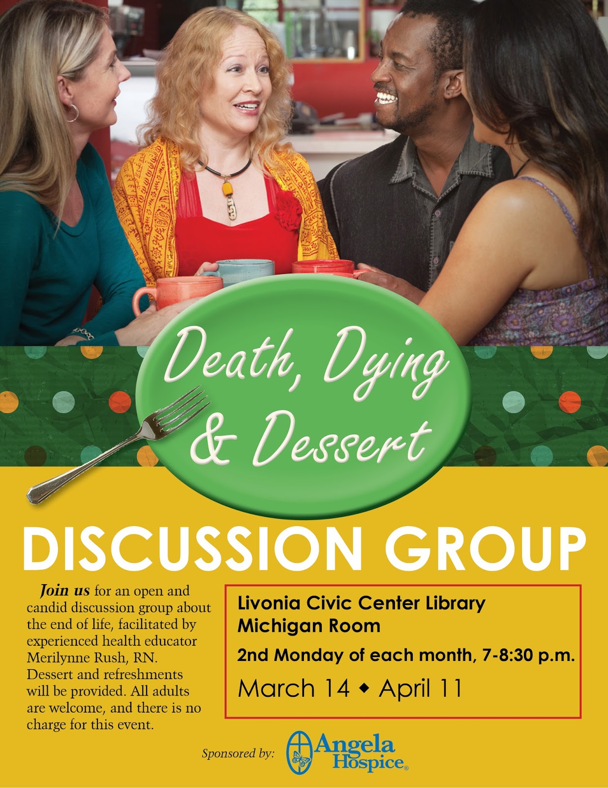 'Death, Dying, and Dessert' Discussion Group at Livonia Civic Center