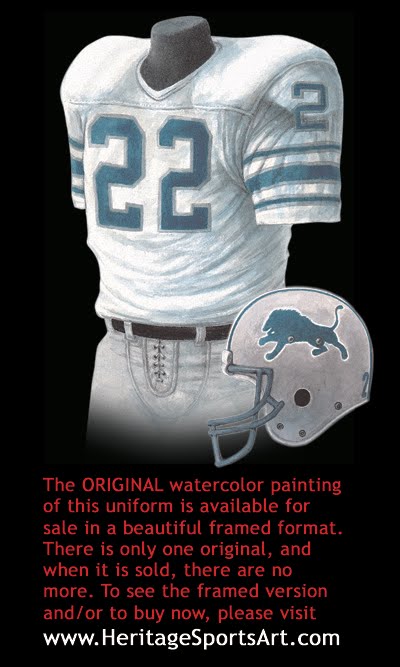 The evolution of the Detroit Lions uniform