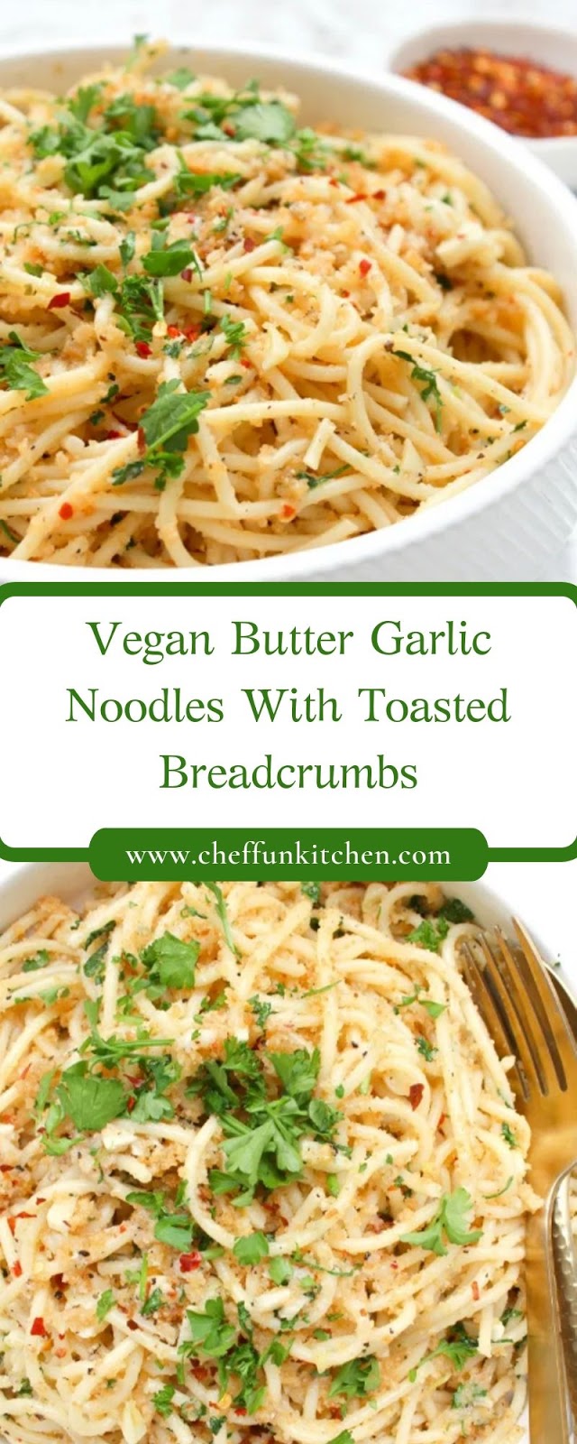 Vegan Butter Garlic Noodles With Toasted Breadcrumbs