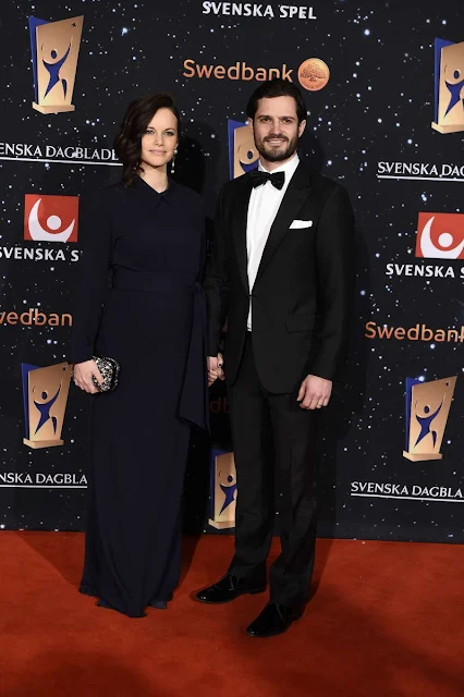 Prince Carl Philip and Princess Sofia of Sweden attended Swedish Sports Gala (Svenska idrottsgalan) organized by Swedish Sports Academy in Stockholm Ericsson Globe Arena on January 25th, 2016. 