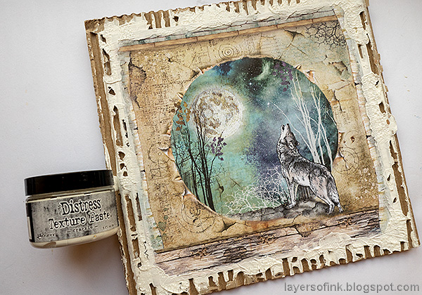 Layers of ink - Magical Nature Wall-Hanging Tutorial by Anna-Karin. Add crackle paste. Evaldsson.