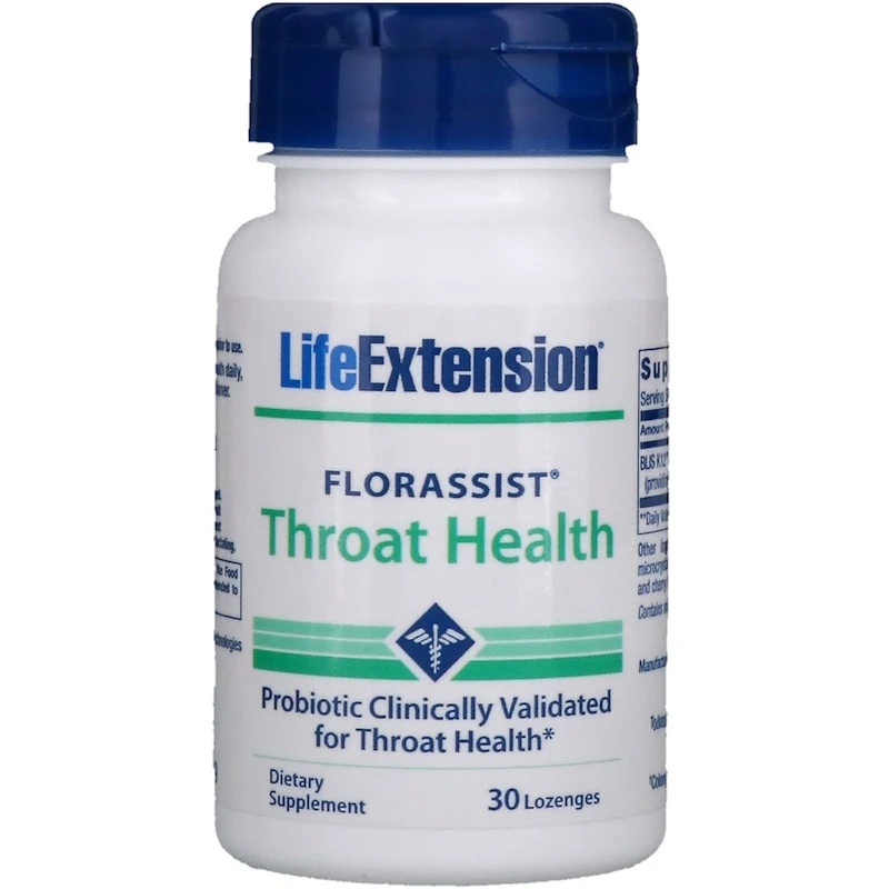 Life Extension, FLORASSIST, здоровье горла, 30 пастилок