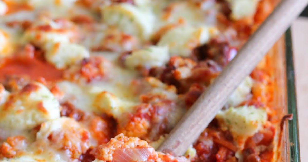 Baked Cauliflower Ziti {KetoFriendly}