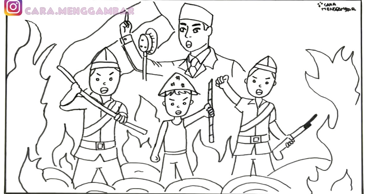 mewarnai gambar guruku hasil akhir