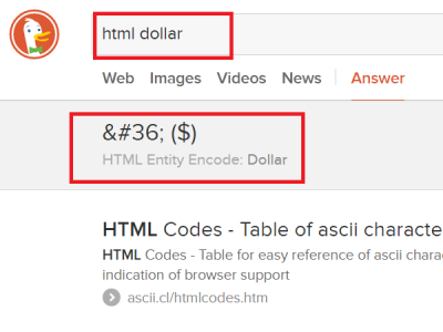 html-code-for-special-character-in-duckduckgo