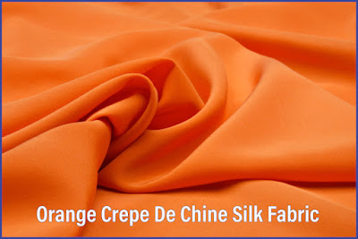 Orange Crepe De Chine Fabric