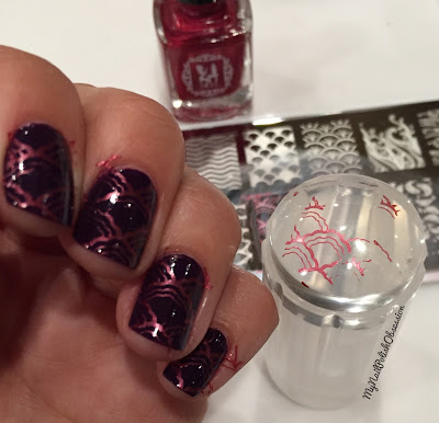 Girly Bits Transparent Frosted Stamper & Firebrick Stamping Polish Girly Bits Transparent Frosted Stamper & Firebrick Stamping Polish