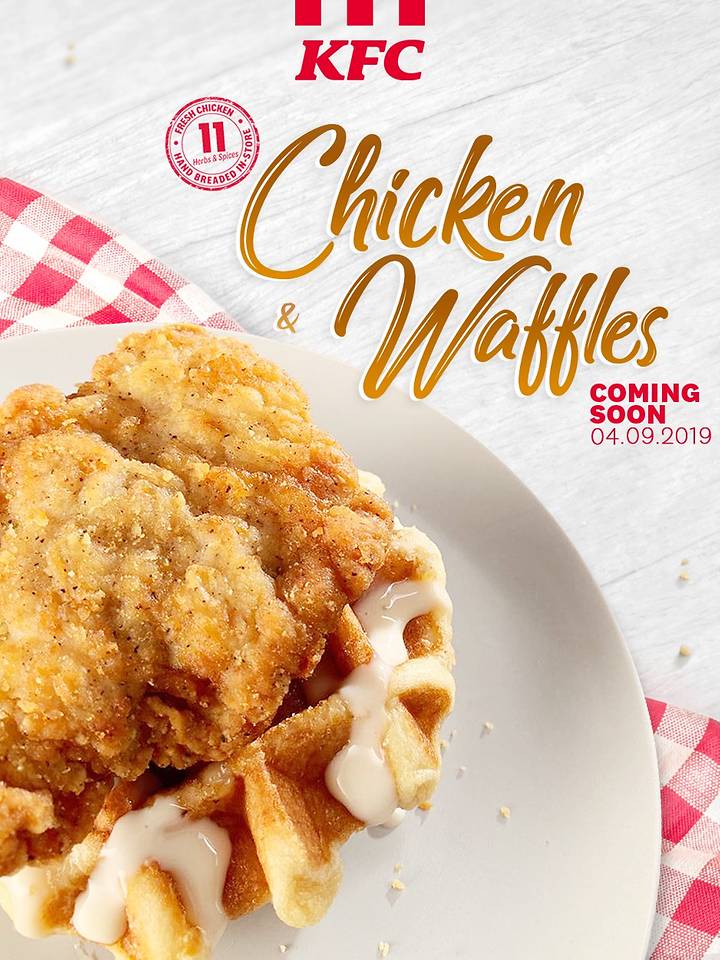 KFC Chicken Waffles in Singapore Waffle Double Down! TheWackyDuo