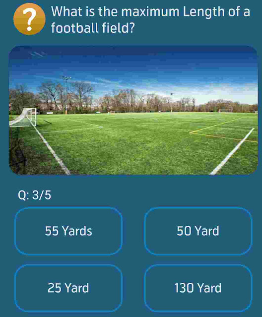 What is the maximum Length of a football field?