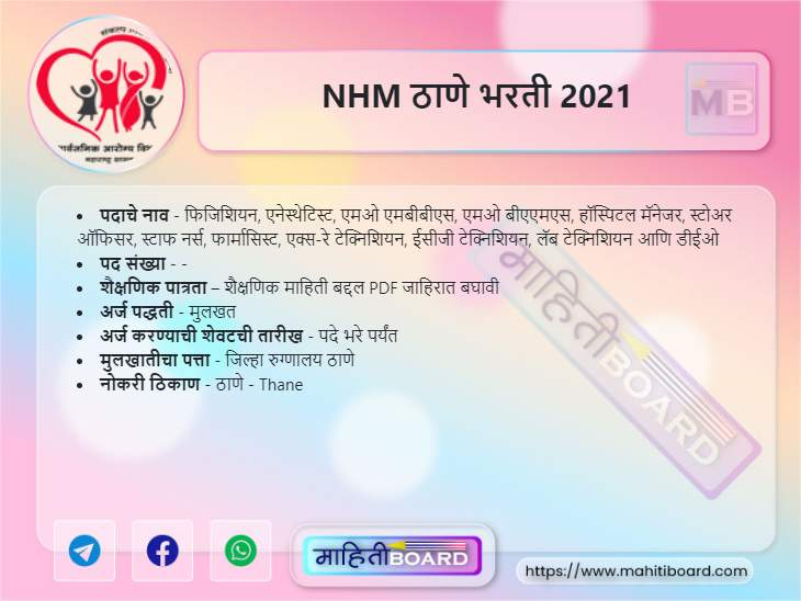 NHM Thane Recruitment 2021