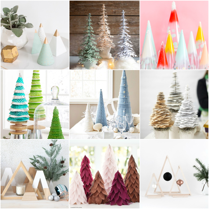 Decoración Fácil 9 diy para crear mini árboles de Navidad