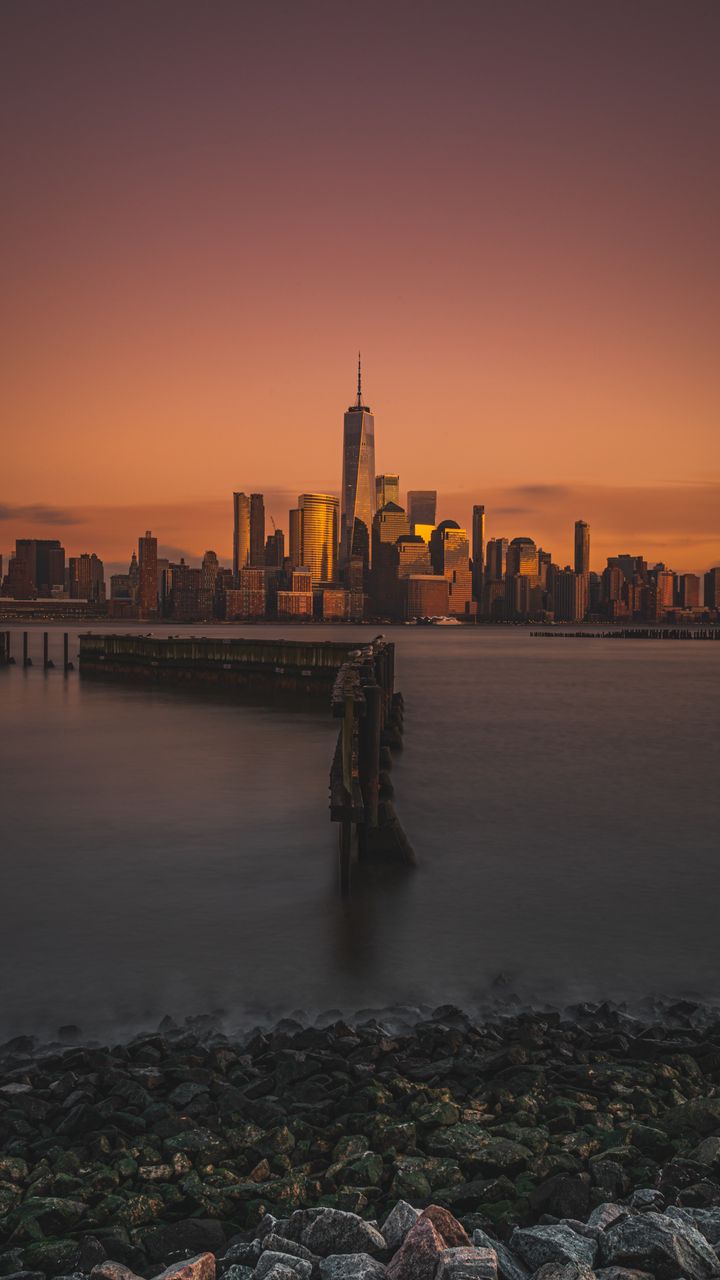 Wunderschönes Hintergrundbild, wenn die Stadt erleuchtet, gestochen scharfe 4K-Full-HD-Qualität