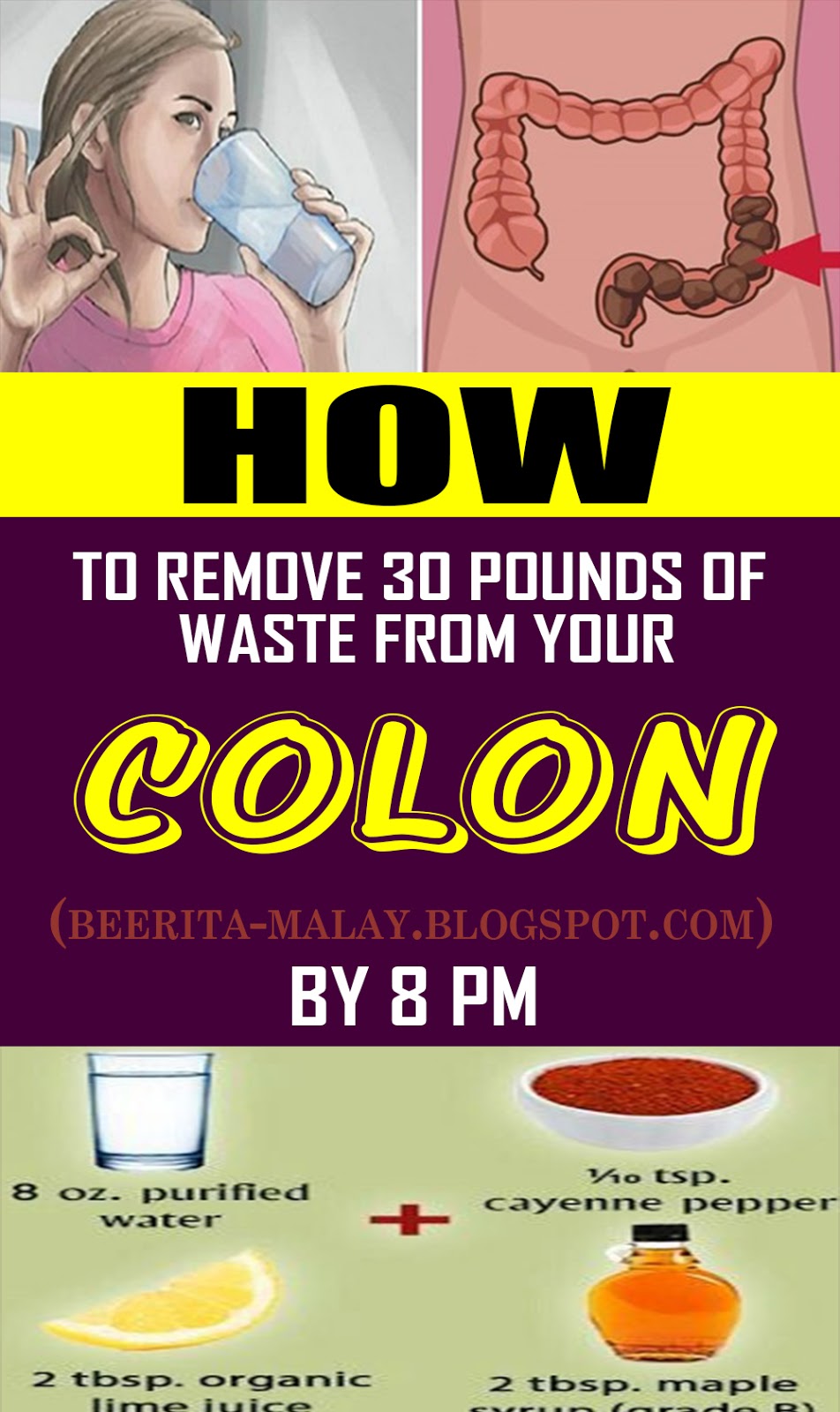 How To Remove 30 Pounds Of Waste From Your Colon By 8PM HEALTH and