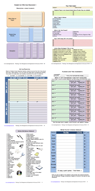 Executive functioning strategies Planning, time management and organization