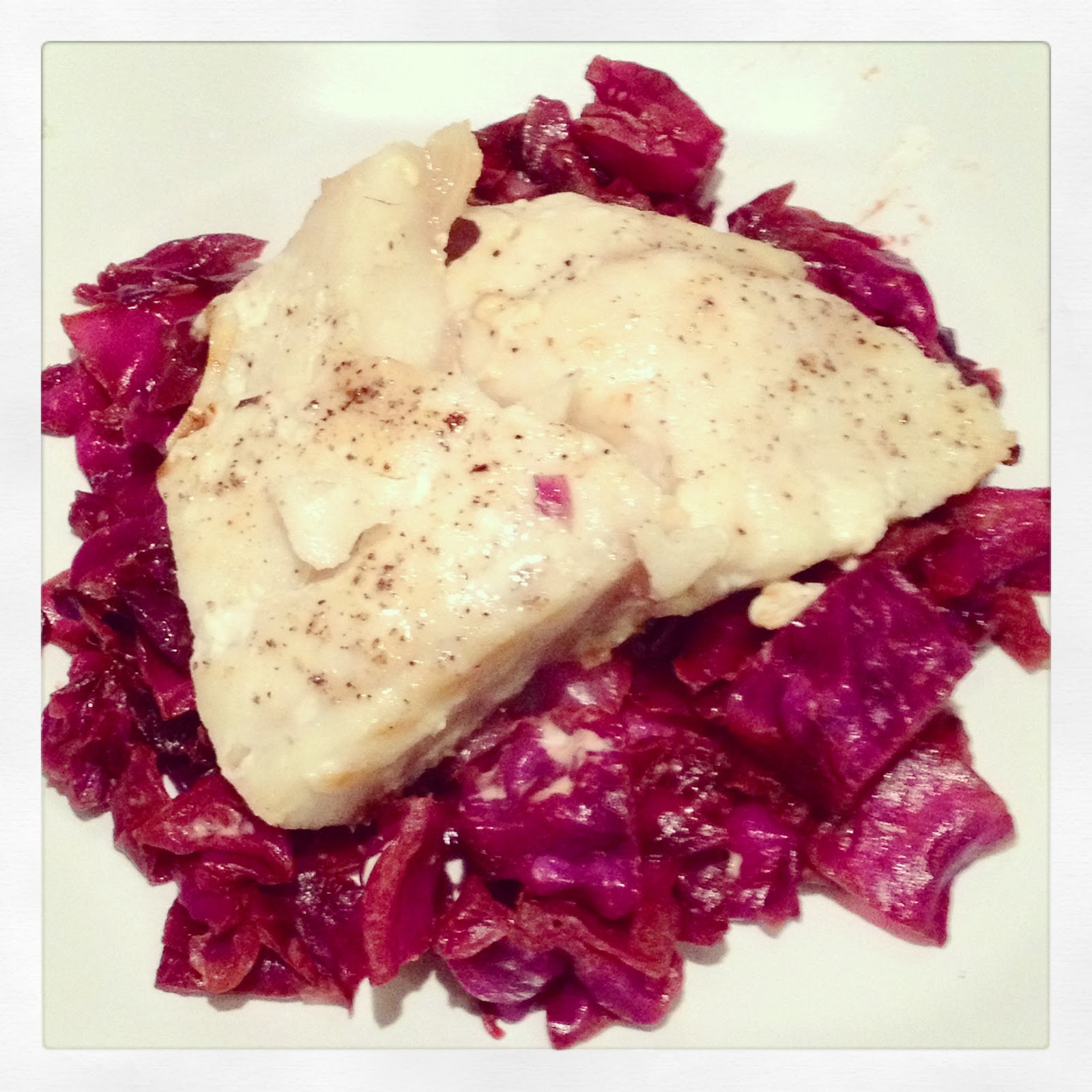 Pretty Little Feast Teriyaki Braised Cabbage with Creamy Goat Cheese