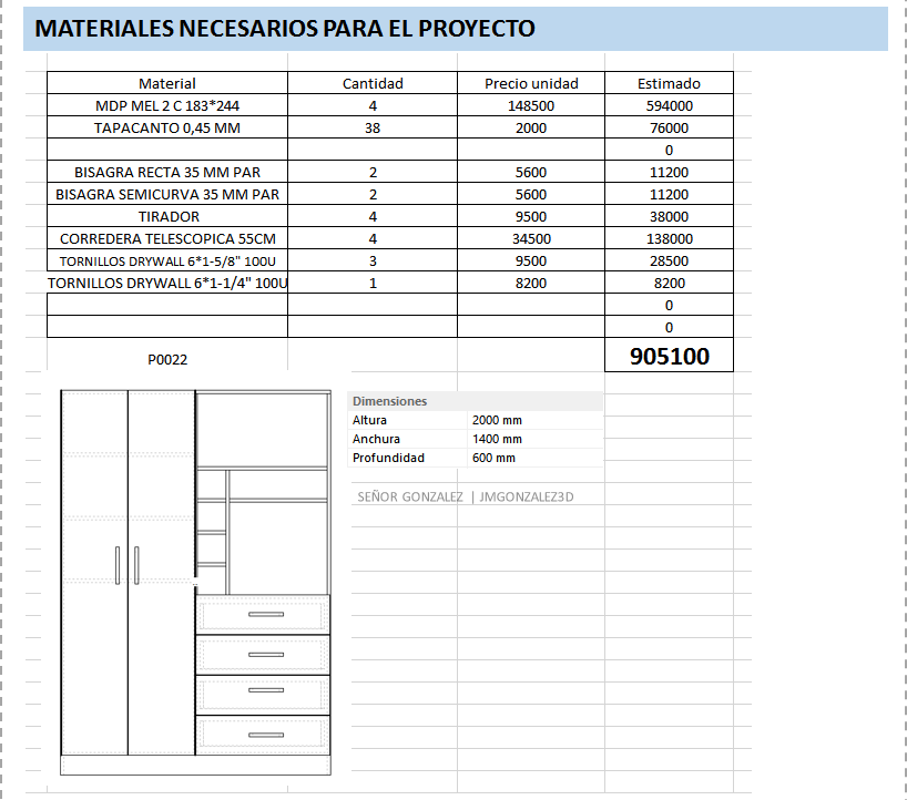 Diseño De Muebles Madera: Servicio de Diseño de Muebles | Planos 3D