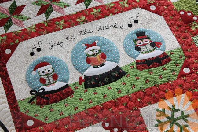 How cute ️ ️ ️is this quilt?!!! mary pat did a great job piecing this Piece N Quilt: Snow Globe Village Quilt - Custom Machine Quilting by