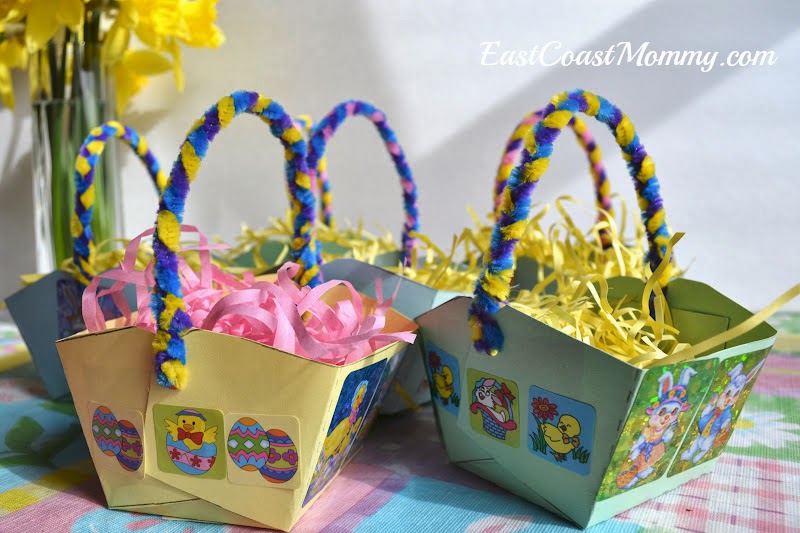 Easter Basket Craft - with & without template - Easy Paper Baskets