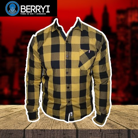 Camisa de hombre cuadros amarilla