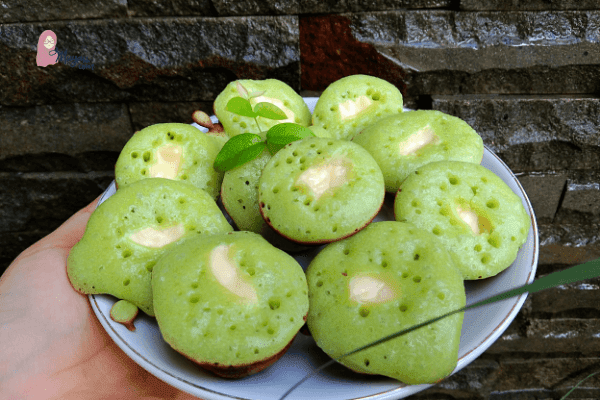 Resep Kue Cubit Pandan Spesial Isi Keju Lumer