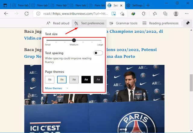 Reasons Why Microsoft Edge Is Better Than Chrome preference text