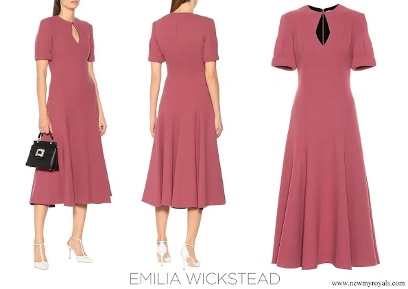 Countess of Wessex wore EMILIA WICKSTEAD Ludovica wool crepe dress