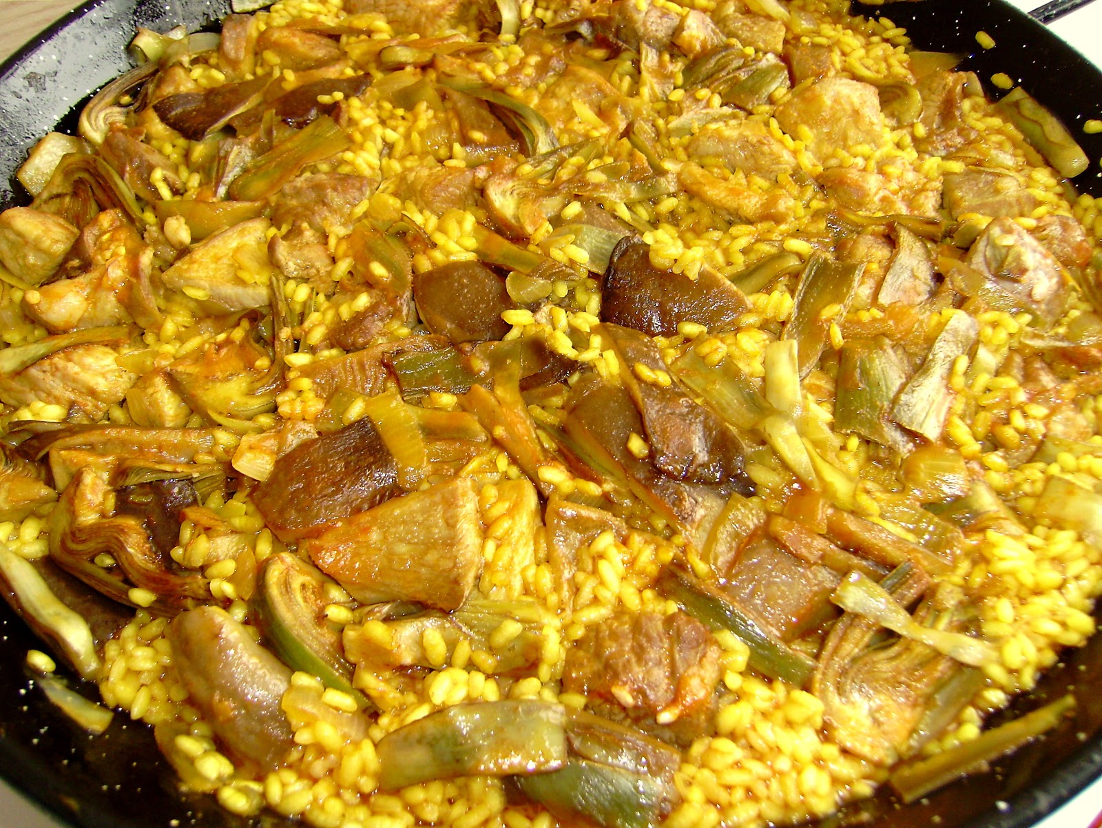 Las recetas de Mar Paella de Magro, Setas y Alcachofas