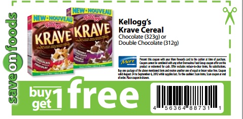 Canadian Daily Deals: Save On Foods Coupon: BOGO Kellogg's Krave Cereal ...