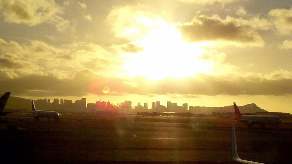 Airport Sunset in Hawaii