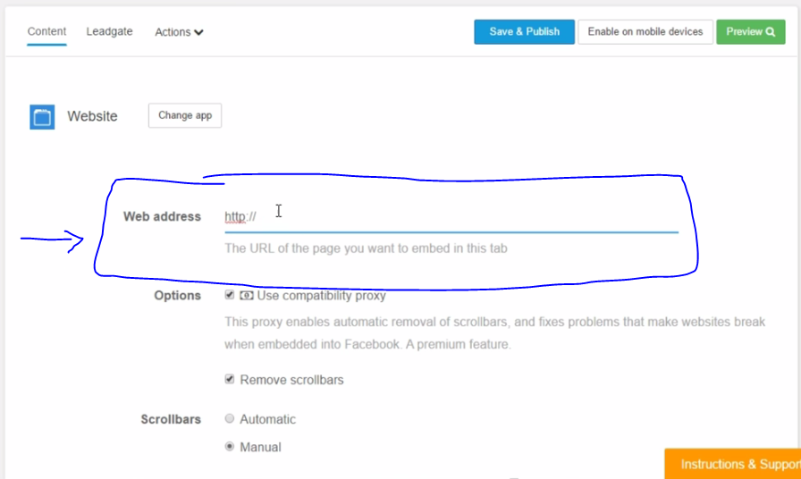 How add website on facebook page just use static Html iframe tab