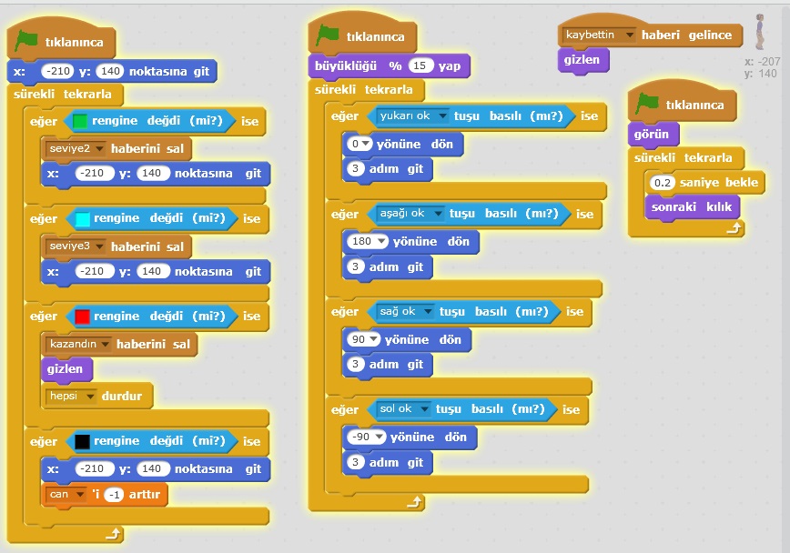 Scratch'te Labirent Oyunu Yapma