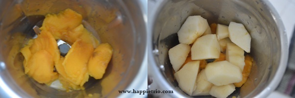 Step 1 - Mango Apple Smoothie Recipe | Breakfast Smoothie