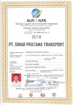 Certificate Of Indonesia Logistc 2018