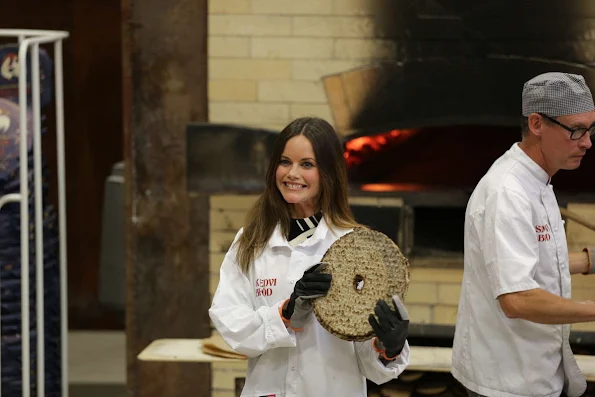 Princess Sofia of Sweden and Prince Carl Philip of Sweden visiting the Skedvi brot bakery in Dalarna