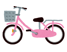 自転車のイラスト「ピンク」