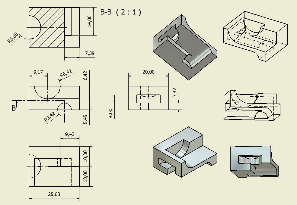 Secciones, cortes y roturas