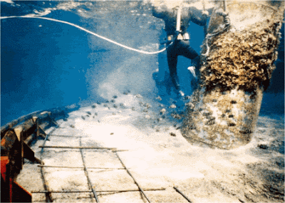 Inspection of underwater concrete structures