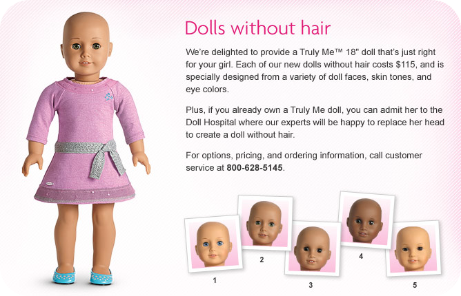 bald dolls for cancer patients